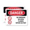 Signmission No Smoking Or Open Flames Within 50 Feet Danger Sign, Vinyl Decal, 5in W x 3.5in L, 2PK OS-2PACK-DS-D-35-L-1477 - alternate 1